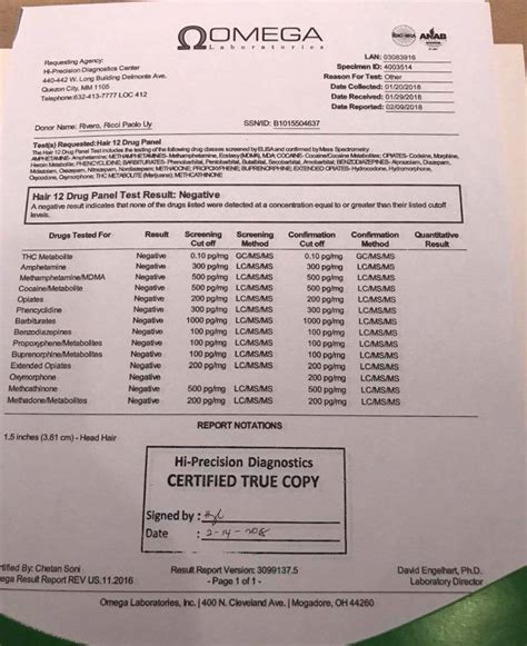 omega laboratories hair follicle test